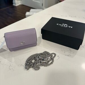 Coach half flap card case - BRAND NEW - purple